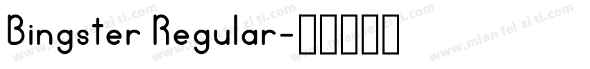 Bingster Regular字体转换